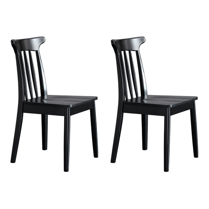 Contemporary Style Dining Room Chairs Dining Armless Chairs with Wooden Legs Black 2 Piece Set Clearhalo ' kitchen&dining_furn' 'Dining Chairs' 'Dining Tables & Seating' 'dining_chair' 'furn' 'furn_dining_chair' 'Furniture' 'furniture_dining_chair' 'Kitchen & Dining Furniture' 'kitchen' 4160321