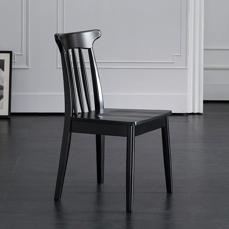 Contemporary Style Dining Room Chairs Dining Armless Chairs with Wooden Legs Black 1 Piece Clearhalo ' kitchen&dining_furn' 'Dining Chairs' 'Dining Tables & Seating' 'dining_chair' 'furn' 'furn_dining_chair' 'Furniture' 'furniture_dining_chair' 'Kitchen & Dining Furniture' 'kitchen' 4160322