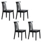 Contemporary Style Dining Room Chairs Dining Armless Chairs with Wooden Legs Black 4 Piece Set Clearhalo ' kitchen&dining_furn' 'Dining Chairs' 'Dining Tables & Seating' 'dining_chair' 'furn' 'furn_dining_chair' 'Furniture' 'furniture_dining_chair' 'Kitchen & Dining Furniture' 'kitchen' 4160323