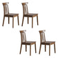 Contemporary Style Dining Room Chairs Dining Armless Chairs with Wooden Legs Walnut 4 Piece Set Clearhalo ' kitchen&dining_furn' 'Dining Chairs' 'Dining Tables & Seating' 'dining_chair' 'furn' 'furn_dining_chair' 'Furniture' 'furniture_dining_chair' 'Kitchen & Dining Furniture' 'kitchen' 4160328