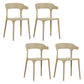 Modern Style Plastic Dining Chair Stackable Dining Armless Side Chairs for Kitchen Light Brown 4 Piece Set Clearhalo ' kitchen&dining_furn' 'Dining Chairs' 'Dining Tables & Seating' 'dining_chair' 'furn' 'furn_dining_chair' 'Furniture' 'furniture_dining_chair' 'Kitchen & Dining Furniture' 'kitchen' 4160348