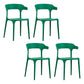 Modern Style Plastic Dining Chair Stackable Dining Armless Side Chairs for Kitchen Green 4 Piece Set Clearhalo ' kitchen&dining_furn' 'Dining Chairs' 'Dining Tables & Seating' 'dining_chair' 'furn' 'furn_dining_chair' 'Furniture' 'furniture_dining_chair' 'Kitchen & Dining Furniture' 'kitchen' 4160354