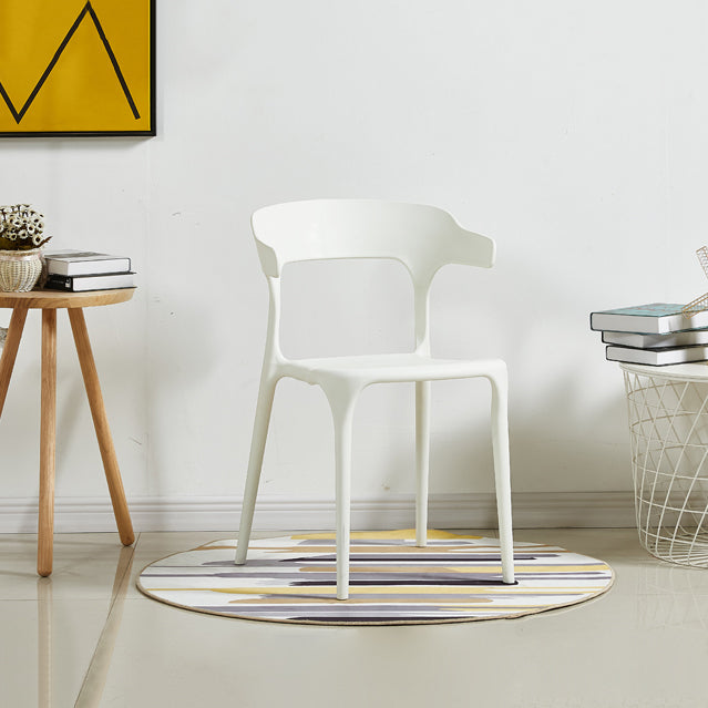 Modern Style Plastic Dining Chair Stackable Dining Armless Side Chairs for Kitchen Clearhalo ' kitchen&dining_furn' 'Dining Chairs' 'Dining Tables & Seating' 'dining_chair' 'furn' 'furn_dining_chair' 'Furniture' 'furniture_dining_chair' 'Kitchen & Dining Furniture' 'kitchen' 4160365
