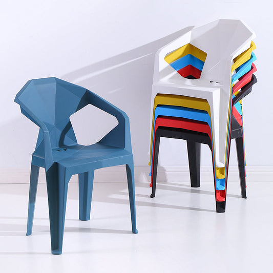 Modern Style Plastic Dining Chair Stackable Dining Arm Side Chair for Kitchen Clearhalo ' kitchen&dining_furn' 'Dining Chairs' 'Dining Tables & Seating' 'dining_chair' 'furn' 'furn_dining_chair' 'Furniture' 'furniture_dining_chair' 'Kitchen & Dining Furniture' 'kitchen' 4160370