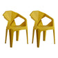 Modern Style Plastic Dining Chair Stackable Dining Arm Side Chair for Kitchen Yellow 2 Piece Set Clearhalo ' kitchen&dining_furn' 'Dining Chairs' 'Dining Tables & Seating' 'dining_chair' 'furn' 'furn_dining_chair' 'Furniture' 'furniture_dining_chair' 'Kitchen & Dining Furniture' 'kitchen' 4160371
