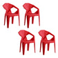 Modern Style Plastic Dining Chair Stackable Dining Arm Side Chair for Kitchen Red 4 Piece Set Clearhalo ' kitchen&dining_furn' 'Dining Chairs' 'Dining Tables & Seating' 'dining_chair' 'furn' 'furn_dining_chair' 'Furniture' 'furniture_dining_chair' 'Kitchen & Dining Furniture' 'kitchen' 4160376