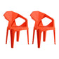 Modern Style Plastic Dining Chair Stackable Dining Arm Side Chair for Kitchen Orange 2 Piece Set Clearhalo ' kitchen&dining_furn' 'Dining Chairs' 'Dining Tables & Seating' 'dining_chair' 'furn' 'furn_dining_chair' 'Furniture' 'furniture_dining_chair' 'Kitchen & Dining Furniture' 'kitchen' 4160379