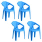 Modern Style Plastic Dining Chair Stackable Dining Arm Side Chair for Kitchen Sky Blue 4 Piece Set Clearhalo ' kitchen&dining_furn' 'Dining Chairs' 'Dining Tables & Seating' 'dining_chair' 'furn' 'furn_dining_chair' 'Furniture' 'furniture_dining_chair' 'Kitchen & Dining Furniture' 'kitchen' 4160389
