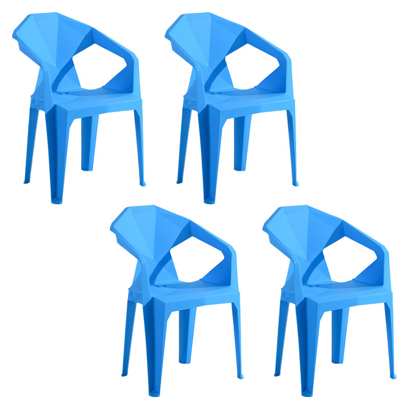 Modern Style Plastic Dining Chair Stackable Dining Arm Side Chair for Kitchen Sky Blue 4 Piece Set Clearhalo ' kitchen&dining_furn' 'Dining Chairs' 'Dining Tables & Seating' 'dining_chair' 'furn' 'furn_dining_chair' 'Furniture' 'furniture_dining_chair' 'Kitchen & Dining Furniture' 'kitchen' 4160389