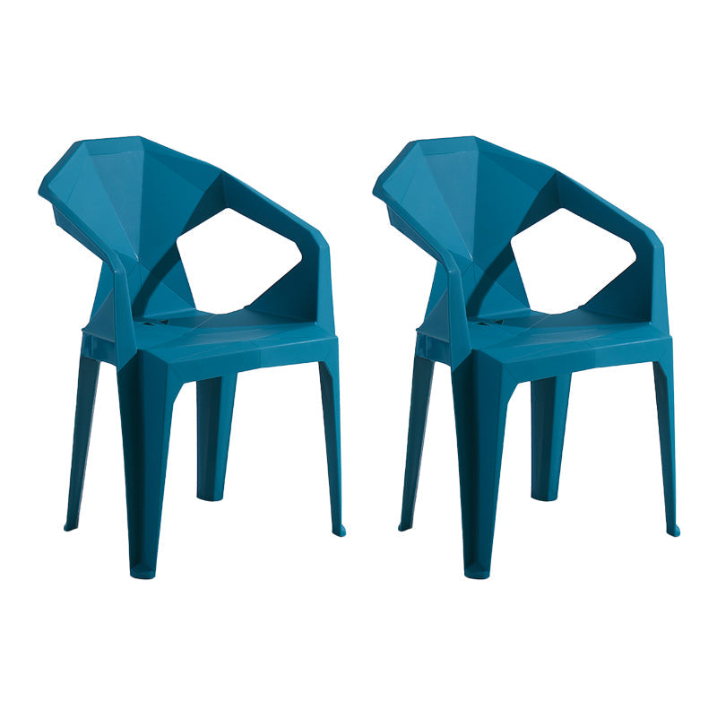 Modern Style Plastic Dining Chair Stackable Dining Arm Side Chair for Kitchen Blackish Green 2 Piece Set Clearhalo ' kitchen&dining_furn' 'Dining Chairs' 'Dining Tables & Seating' 'dining_chair' 'furn' 'furn_dining_chair' 'Furniture' 'furniture_dining_chair' 'Kitchen & Dining Furniture' 'kitchen' 4160390