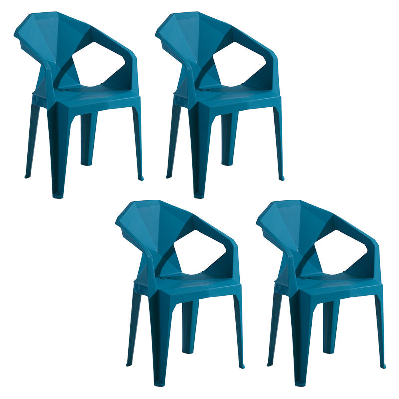 Modern Style Plastic Dining Chair Stackable Dining Arm Side Chair for Kitchen Blackish Green 4 Piece Set Clearhalo ' kitchen&dining_furn' 'Dining Chairs' 'Dining Tables & Seating' 'dining_chair' 'furn' 'furn_dining_chair' 'Furniture' 'furniture_dining_chair' 'Kitchen & Dining Furniture' 'kitchen' 4160393