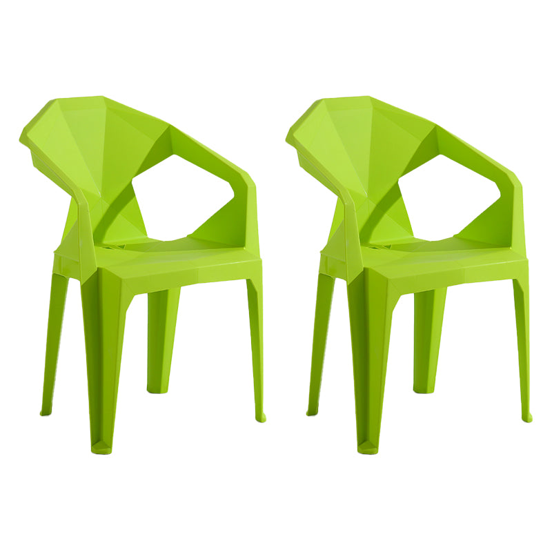 Modern Style Plastic Dining Chair Stackable Dining Arm Side Chair for Kitchen Green 2 Piece Set Clearhalo ' kitchen&dining_furn' 'Dining Chairs' 'Dining Tables & Seating' 'dining_chair' 'furn' 'furn_dining_chair' 'Furniture' 'furniture_dining_chair' 'Kitchen & Dining Furniture' 'kitchen' 4160396