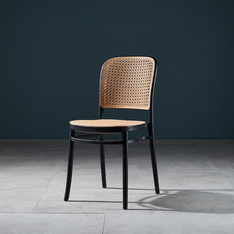 Modern Style Dining Chair Plastic Dining Armless Side Chair for Kitchen Black 1 Piece Clearhalo ' kitchen&dining_furn' 'Dining Chairs' 'Dining Tables & Seating' 'dining_chair' 'furn' 'furn_dining_chair' 'Furniture' 'furniture_dining_chair' 'Kitchen & Dining Furniture' 'kitchen' 4160404