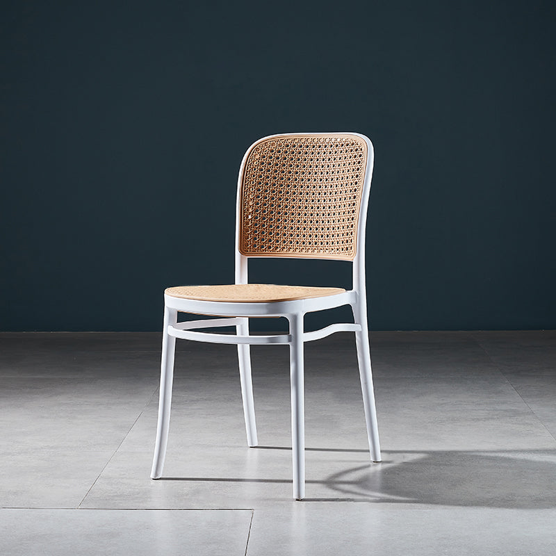 Modern Style Dining Chair Plastic Dining Armless Side Chair for Kitchen White 1 Piece Clearhalo ' kitchen&dining_furn' 'Dining Chairs' 'Dining Tables & Seating' 'dining_chair' 'furn' 'furn_dining_chair' 'Furniture' 'furniture_dining_chair' 'Kitchen & Dining Furniture' 'kitchen' 4160410