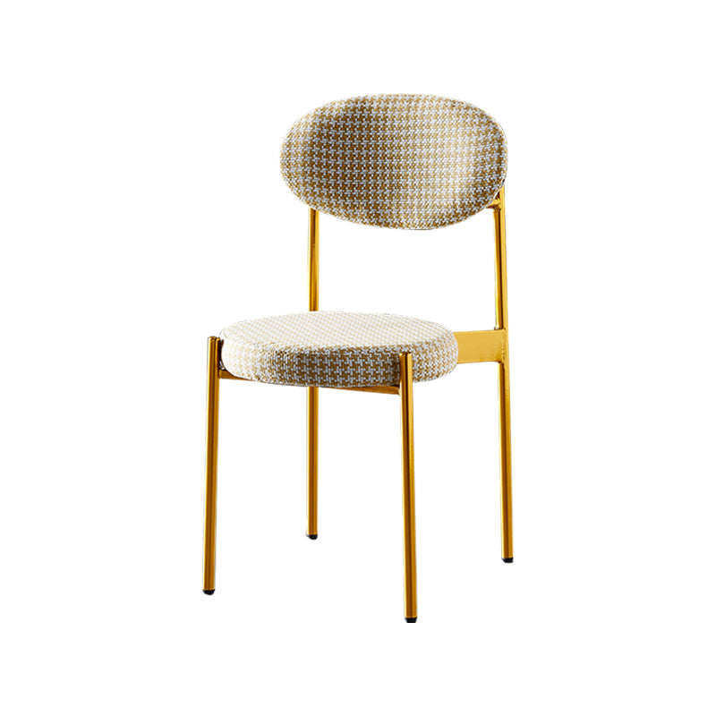 Glam Style Kitchen Dining Chair Metal Dining Armless Side Chairs Clearhalo ' kitchen&dining_furn' 'Dining Chairs' 'Dining Tables & Seating' 'dining_chair' 'furn' 'furn_dining_chair' 'Furniture' 'furniture_dining_chair' 'Kitchen & Dining Furniture' 'kitchen' 4160430