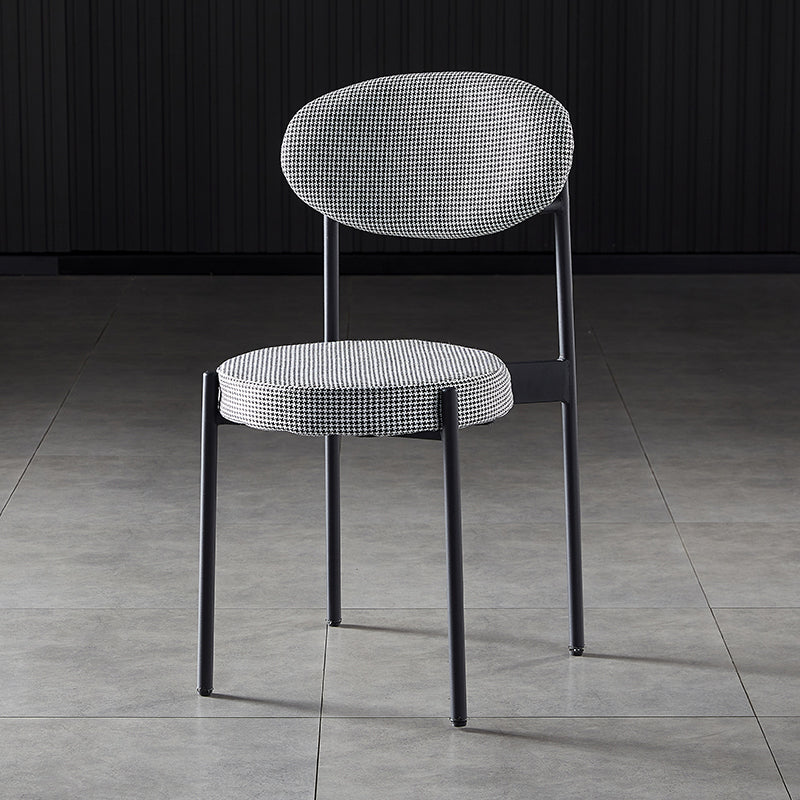 Glam Style Kitchen Dining Chair Metal Dining Armless Side Chairs Grey 1 Piece Clearhalo ' kitchen&dining_furn' 'Dining Chairs' 'Dining Tables & Seating' 'dining_chair' 'furn' 'furn_dining_chair' 'Furniture' 'furniture_dining_chair' 'Kitchen & Dining Furniture' 'kitchen' 4160435