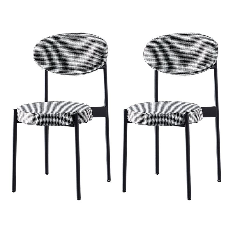 Glam Style Kitchen Dining Chair Metal Dining Armless Side Chairs Grey 2 Piece Set Clearhalo ' kitchen&dining_furn' 'Dining Chairs' 'Dining Tables & Seating' 'dining_chair' 'furn' 'furn_dining_chair' 'Furniture' 'furniture_dining_chair' 'Kitchen & Dining Furniture' 'kitchen' 4160436
