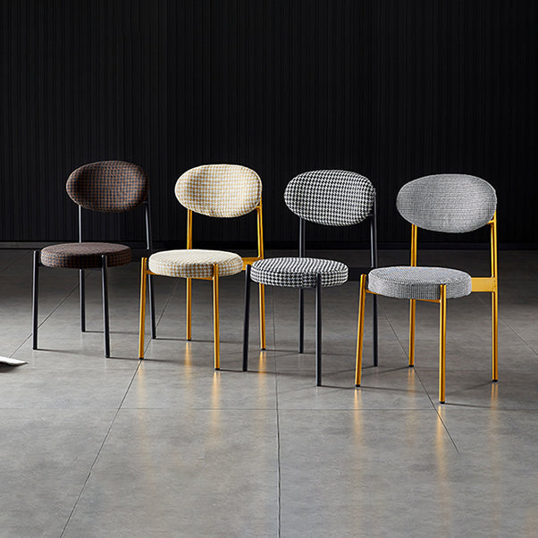 Glam Style Kitchen Dining Chair Metal Dining Armless Side Chairs Clearhalo ' kitchen&dining_furn' 'Dining Chairs' 'Dining Tables & Seating' 'dining_chair' 'furn' 'furn_dining_chair' 'Furniture' 'furniture_dining_chair' 'Kitchen & Dining Furniture' 'kitchen' 4160443