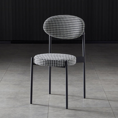 Glam Style Kitchen Dining Chair Metal Dining Armless Side Chairs Black 1 Piece Clearhalo ' kitchen&dining_furn' 'Dining Chairs' 'Dining Tables & Seating' 'dining_chair' 'furn' 'furn_dining_chair' 'Furniture' 'furniture_dining_chair' 'Kitchen & Dining Furniture' 'kitchen' 4160453