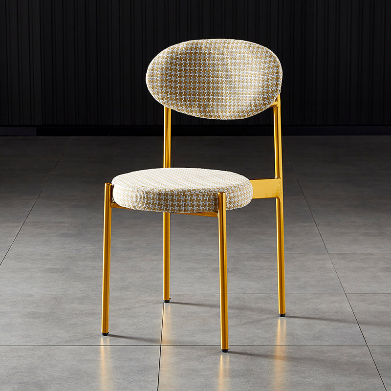 Glam Style Kitchen Dining Chair Metal Dining Armless Side Chairs Gold 1 Piece Clearhalo ' kitchen&dining_furn' 'Dining Chairs' 'Dining Tables & Seating' 'dining_chair' 'furn' 'furn_dining_chair' 'Furniture' 'furniture_dining_chair' 'Kitchen & Dining Furniture' 'kitchen' 4160456