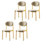 Glam Style Kitchen Dining Chair Metal Dining Armless Side Chairs Gold 4 Piece Set Clearhalo ' kitchen&dining_furn' 'Dining Chairs' 'Dining Tables & Seating' 'dining_chair' 'furn' 'furn_dining_chair' 'Furniture' 'furniture_dining_chair' 'Kitchen & Dining Furniture' 'kitchen' 4160458