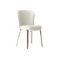 Glam Style Kitchen Dining Chair Metal Dining Armless Side Chair Off-White 1 Piece Clearhalo ' kitchen&dining_furn' 'Dining Chairs' 'Dining Tables & Seating' 'dining_chair' 'furn' 'furn_dining_chair' 'Furniture' 'furniture_dining_chair' 'Kitchen & Dining Furniture' 'kitchen' 4160481