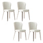 Glam Style Kitchen Dining Chair Metal Dining Armless Side Chair Off-White 4 Piece Set Clearhalo ' kitchen&dining_furn' 'Dining Chairs' 'Dining Tables & Seating' 'dining_chair' 'furn' 'furn_dining_chair' 'Furniture' 'furniture_dining_chair' 'Kitchen & Dining Furniture' 'kitchen' 4160484