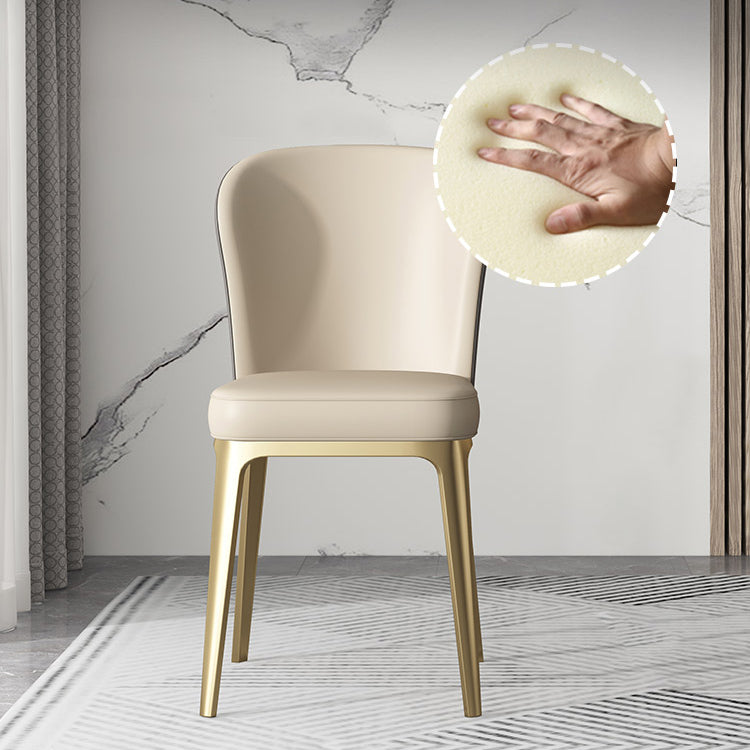 Glam Style Kitchen Dining Chair Metal Dining Armless Side Chair Clearhalo ' kitchen&dining_furn' 'Dining Chairs' 'Dining Tables & Seating' 'dining_chair' 'furn' 'furn_dining_chair' 'Furniture' 'furniture_dining_chair' 'Kitchen & Dining Furniture' 'kitchen' 4160486