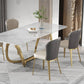 Glam Style Kitchen Dining Chair Metal Dining Armless Side Chair Clearhalo ' kitchen&dining_furn' 'Dining Chairs' 'Dining Tables & Seating' 'dining_chair' 'furn' 'furn_dining_chair' 'Furniture' 'furniture_dining_chair' 'Kitchen & Dining Furniture' 'kitchen' 4160488