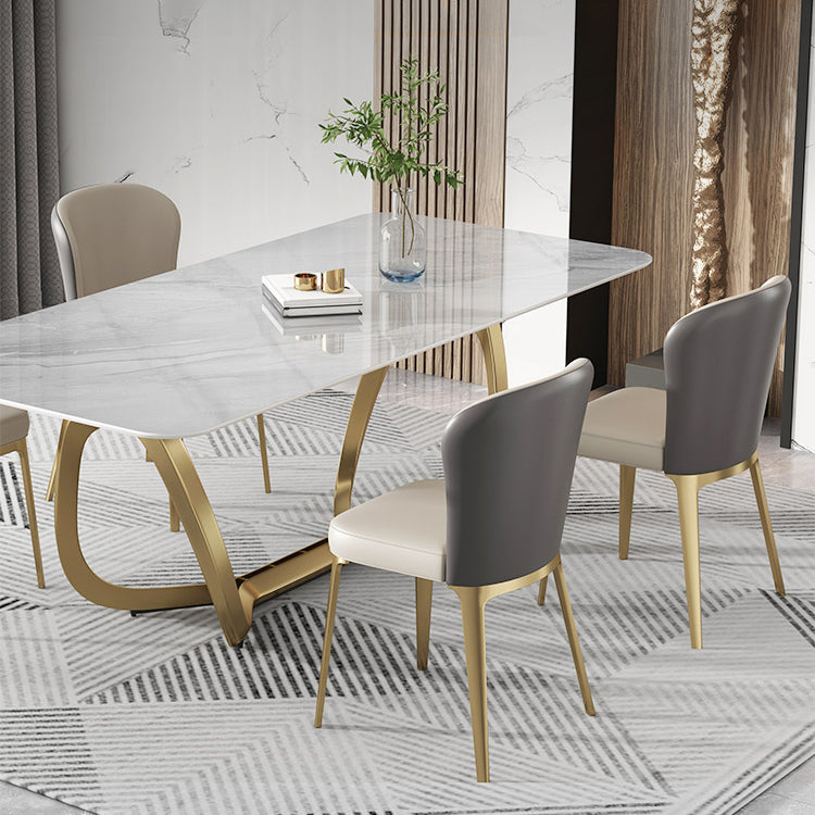 Glam Style Kitchen Dining Chair Metal Dining Armless Side Chair Clearhalo ' kitchen&dining_furn' 'Dining Chairs' 'Dining Tables & Seating' 'dining_chair' 'furn' 'furn_dining_chair' 'Furniture' 'furniture_dining_chair' 'Kitchen & Dining Furniture' 'kitchen' 4160488