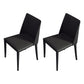 Contemporary Solid Back Dining Side Chairs Leather Dining Chairs for Kitchen (Set of 2) Black Clearhalo ' kitchen&dining_furn' 'Dining Chairs' 'Dining Tables & Seating' 'dining_chair' 'furn' 'furn_dining_chair' 'Furniture' 'furniture_dining_chair' 'Kitchen & Dining Furniture' 'kitchen' 4160499