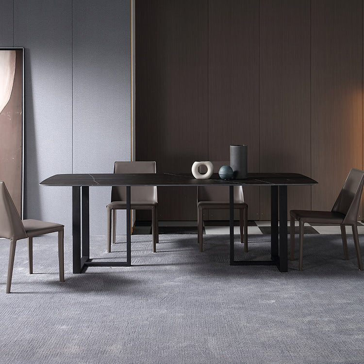 Contemporary Solid Back Dining Side Chairs Leather Dining Chairs for Kitchen (Set of 2) Clearhalo ' kitchen&dining_furn' 'Dining Chairs' 'Dining Tables & Seating' 'dining_chair' 'furn' 'furn_dining_chair' 'Furniture' 'furniture_dining_chair' 'Kitchen & Dining Furniture' 'kitchen' 4160508