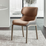 Contemporary Style Wingback Parsons Arm Chair Leather Dining Chairs for Home Use Clearhalo ' kitchen&dining_furn' 'Dining Chairs' 'Dining Tables & Seating' 'dining_chair' 'furn' 'furn_dining_chair' 'Furniture' 'furniture_dining_chair' 'Kitchen & Dining Furniture' 'kitchen' 4160510