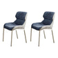 Contemporary Style Wingback Parsons Arm Chair Leather Dining Chairs for Home Use Peacock Blue 2 Piece Set Clearhalo ' kitchen&dining_furn' 'Dining Chairs' 'Dining Tables & Seating' 'dining_chair' 'furn' 'furn_dining_chair' 'Furniture' 'furniture_dining_chair' 'Kitchen & Dining Furniture' 'kitchen' 4160513