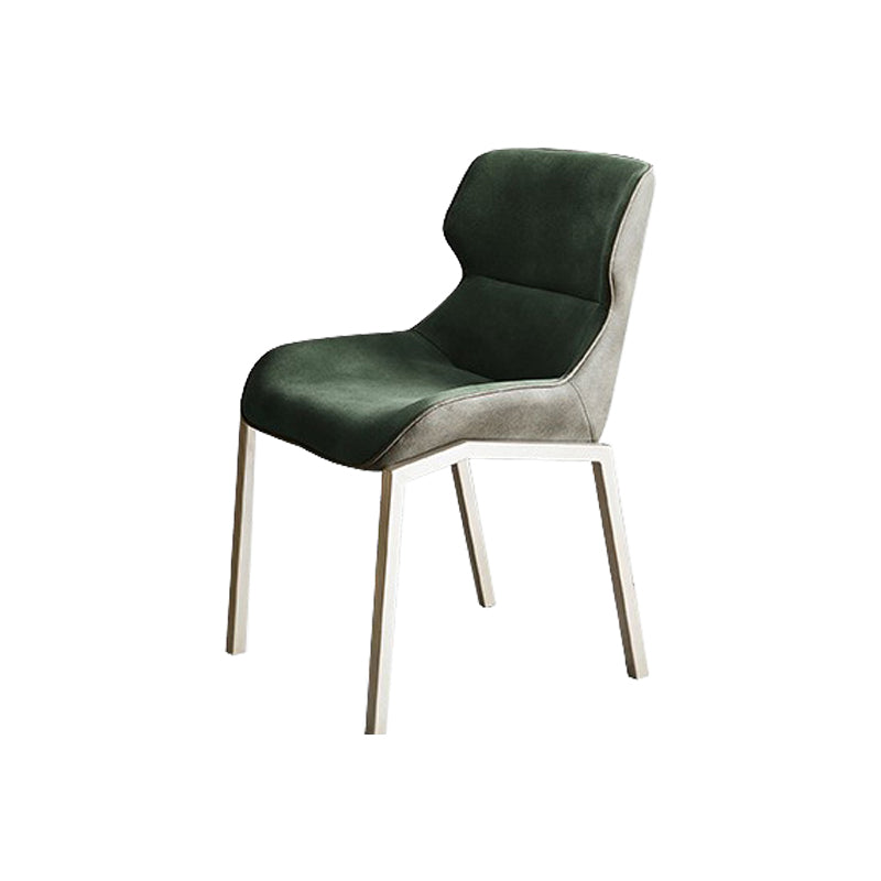 Contemporary Style Wingback Parsons Arm Chair Leather Dining Chairs for Home Use Green 1 Piece Clearhalo ' kitchen&dining_furn' 'Dining Chairs' 'Dining Tables & Seating' 'dining_chair' 'furn' 'furn_dining_chair' 'Furniture' 'furniture_dining_chair' 'Kitchen & Dining Furniture' 'kitchen' 4160522
