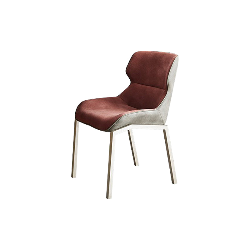 Contemporary Style Wingback Parsons Arm Chair Leather Dining Chairs for Home Use Red 1 Piece Clearhalo ' kitchen&dining_furn' 'Dining Chairs' 'Dining Tables & Seating' 'dining_chair' 'furn' 'furn_dining_chair' 'Furniture' 'furniture_dining_chair' 'Kitchen & Dining Furniture' 'kitchen' 4160530