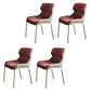 Contemporary Style Wingback Parsons Arm Chair Leather Dining Chairs for Home Use Red 4 Piece Set Clearhalo ' kitchen&dining_furn' 'Dining Chairs' 'Dining Tables & Seating' 'dining_chair' 'furn' 'furn_dining_chair' 'Furniture' 'furniture_dining_chair' 'Kitchen & Dining Furniture' 'kitchen' 4160532
