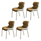 Contemporary Style Wingback Parsons Arm Chair Leather Dining Chairs for Home Use Yellow 4 Piece Set Clearhalo ' kitchen&dining_furn' 'Dining Chairs' 'Dining Tables & Seating' 'dining_chair' 'furn' 'furn_dining_chair' 'Furniture' 'furniture_dining_chair' 'Kitchen & Dining Furniture' 'kitchen' 4160535