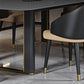 Traditional Luxury Dining Table Rectangle Sintered Stone Dining Table with Sled Base Clearhalo ' dining_table' 'Dining Tables & Seating' 'Dining Tables' 'furn' 'furn_dining_table' 'Furniture' 'furniture_dining_table' 'Kitchen & Dining Furniture' 'kitchen&dining_furn' 'kitchen' 'kitchen_dining_table' 4162693