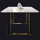 Traditional Luxury Dining Table Rectangle Sintered Stone Dining Table with Sled Base Clearhalo ' dining_table' 'Dining Tables & Seating' 'Dining Tables' 'furn' 'furn_dining_table' 'Furniture' 'furniture_dining_table' 'Kitchen & Dining Furniture' 'kitchen&dining_furn' 'kitchen' 'kitchen_dining_table' 4162694