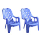 Modern Style Plastic Dining Arm Chairs Slat Back Stacking Side Chairs for Home Blue 2 Piece Set Clearhalo ' kitchen&dining_furn' 'Dining Chairs' 'Dining Tables & Seating' 'dining_chair' 'furn' 'furn_dining_chair' 'Furniture' 'furniture_dining_chair' 'Kitchen & Dining Furniture' 'kitchen' 4162701