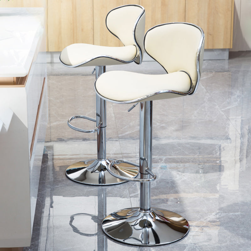 Lift and Rotate Height Stool Modern Indoor Leather Bar Stool Clearhalo 'Bar Furniture' 'Bar Stools' 'bar_stools' 'furniture_bar_stools' 'Kitchen & Dining Furniture' 'kitchen&dining_furn' 'kitchen' 'kitchen_furn' Furniture' 4182107