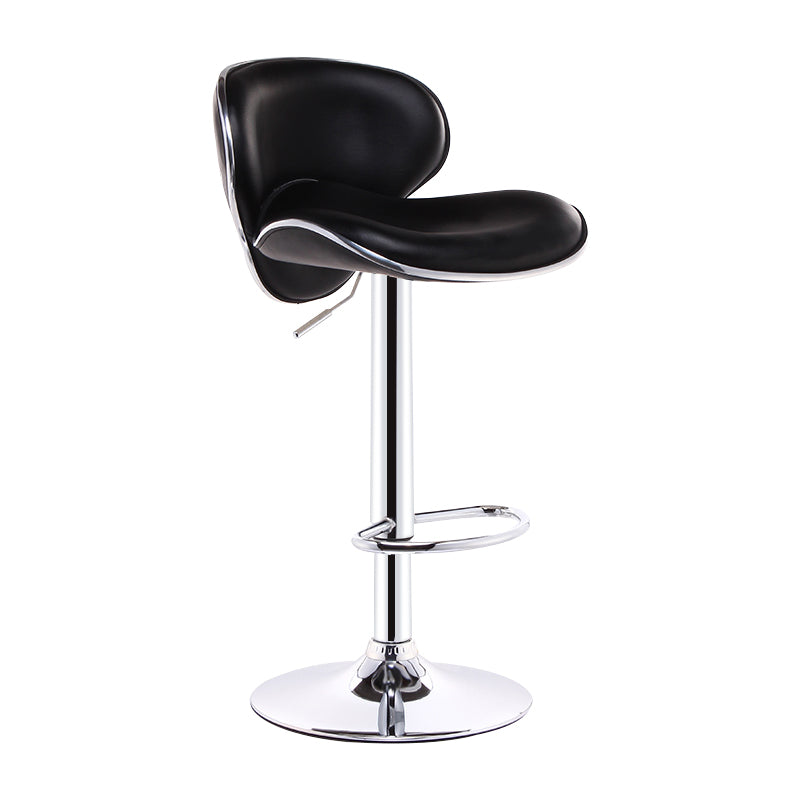 Lift and Rotate Height Stool Modern Indoor Leather Bar Stool Black 1 Piece Clearhalo 'Bar Furniture' 'Bar Stools' 'bar_stools' 'furniture_bar_stools' 'Kitchen & Dining Furniture' 'kitchen&dining_furn' 'kitchen' 'kitchen_furn' Furniture' 4182108
