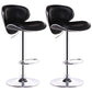 Lift and Rotate Height Stool Modern Indoor Leather Bar Stool Black Set of 2 Clearhalo 'Bar Furniture' 'Bar Stools' 'bar_stools' 'furniture_bar_stools' 'Kitchen & Dining Furniture' 'kitchen&dining_furn' 'kitchen' 'kitchen_furn' Furniture' 4182109