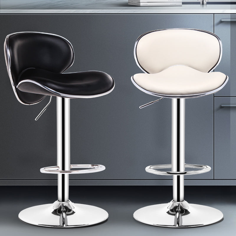 Lift and Rotate Height Stool Modern Indoor Leather Bar Stool Clearhalo 'Bar Furniture' 'Bar Stools' 'bar_stools' 'furniture_bar_stools' 'Kitchen & Dining Furniture' 'kitchen&dining_furn' 'kitchen' 'kitchen_furn' Furniture' 4182110