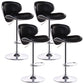 Lift and Rotate Height Stool Modern Indoor Leather Bar Stool Black Set of 4 Clearhalo 'Bar Furniture' 'Bar Stools' 'bar_stools' 'furniture_bar_stools' 'Kitchen & Dining Furniture' 'kitchen&dining_furn' 'kitchen' 'kitchen_furn' Furniture' 4182112