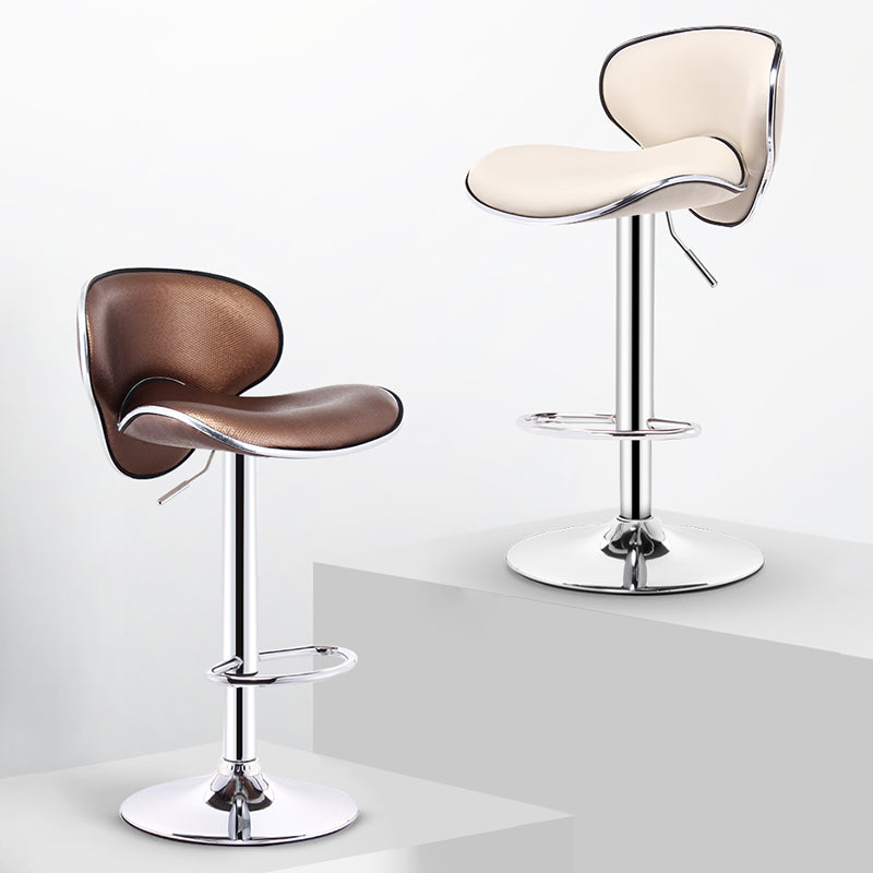 Lift and Rotate Height Stool Modern Indoor Leather Bar Stool Clearhalo 'Bar Furniture' 'Bar Stools' 'bar_stools' 'furniture_bar_stools' 'Kitchen & Dining Furniture' 'kitchen&dining_furn' 'kitchen' 'kitchen_furn' Furniture' 4182113