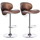Lift and Rotate Height Stool Modern Indoor Leather Bar Stool Coffee Set of 2 Clearhalo 'Bar Furniture' 'Bar Stools' 'bar_stools' 'furniture_bar_stools' 'Kitchen & Dining Furniture' 'kitchen&dining_furn' 'kitchen' 'kitchen_furn' Furniture' 4182115