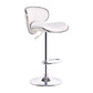 Lift and Rotate Height Stool Modern Indoor Leather Bar Stool White 1 Piece Clearhalo 'Bar Furniture' 'Bar Stools' 'bar_stools' 'furniture_bar_stools' 'Kitchen & Dining Furniture' 'kitchen&dining_furn' 'kitchen' 'kitchen_furn' Furniture' 4182128