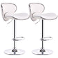 Lift and Rotate Height Stool Modern Indoor Leather Bar Stool White Set of 2 Clearhalo 'Bar Furniture' 'Bar Stools' 'bar_stools' 'furniture_bar_stools' 'Kitchen & Dining Furniture' 'kitchen&dining_furn' 'kitchen' 'kitchen_furn' Furniture' 4182129
